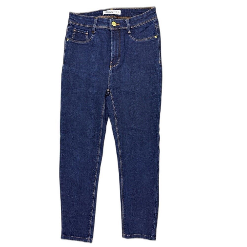 Zara Basic Denim Size 6 Womens Jeans Dark Wash Stretch Skinny Mid Rise